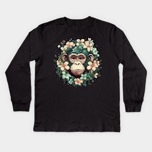 monkey lover Kids Long Sleeve T-Shirt